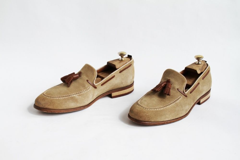 кожаные (замшевые) туфли пенни лоферы Jones Bootmaker размер 41-42