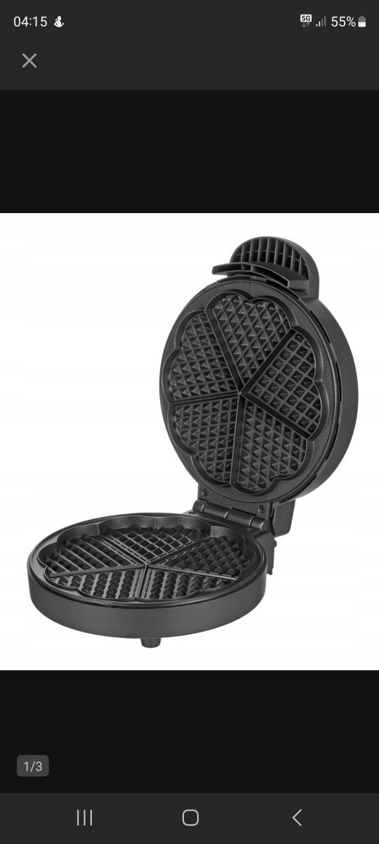 Gofrownica Clatronic  1000 W czarny