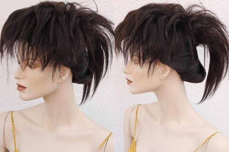 peruka syntetyczna pt-67-01 ciemny brąz kanekalon nowa sylwester