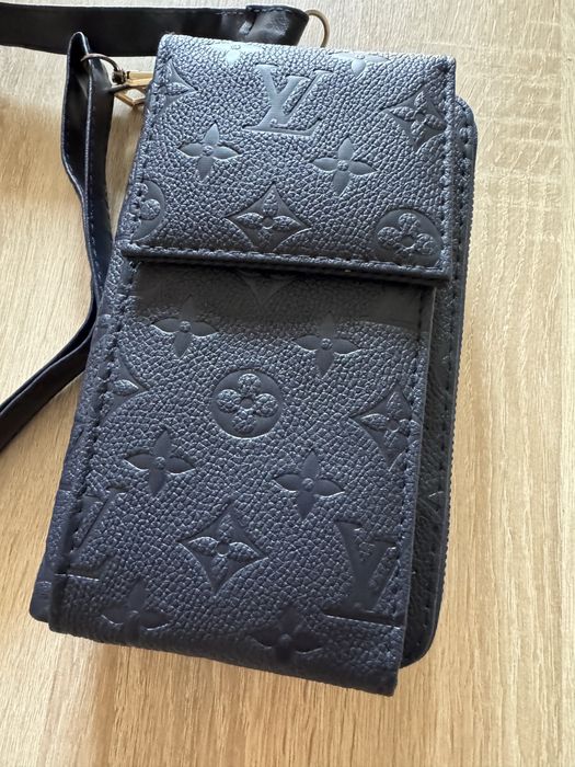 Mała torebka portfel na pasku LV Vuitton granatowa NOWA
