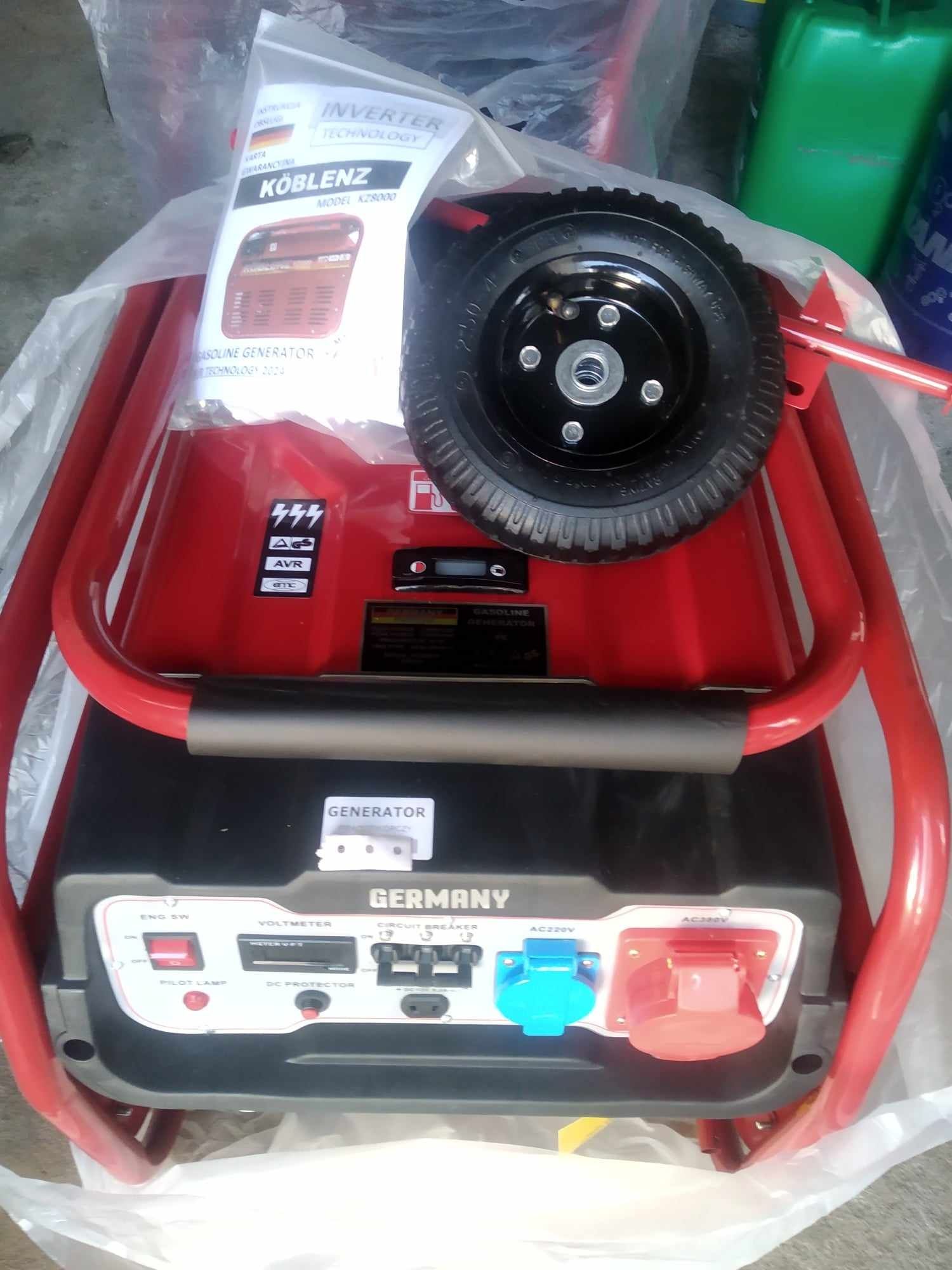 agregat prądotwórczy niemiecki 6,9 kw trzyfazowy jednofazowy avr