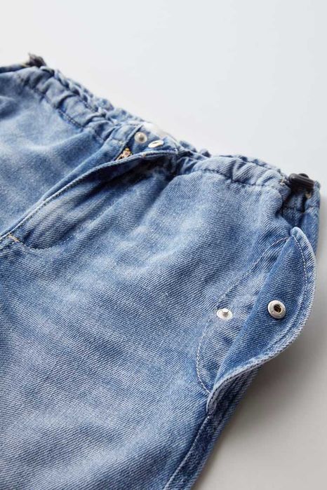 Джинси парашути  карго ZARA з карманами 6, 7, 8, 9 р