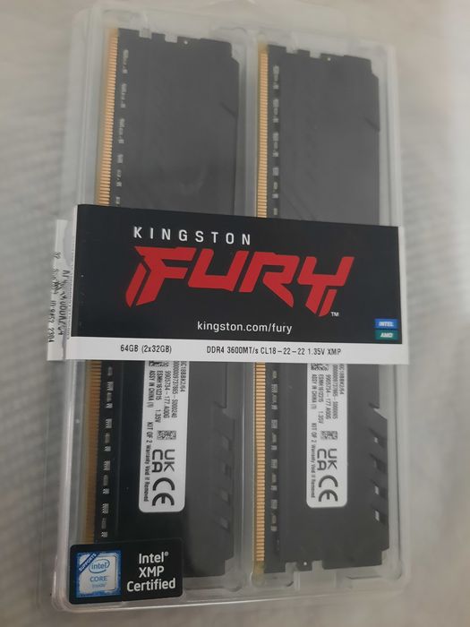 Оперативна пам'ять DDR4 Kingston Fury Beast 64 Gb 3600 Mhz
