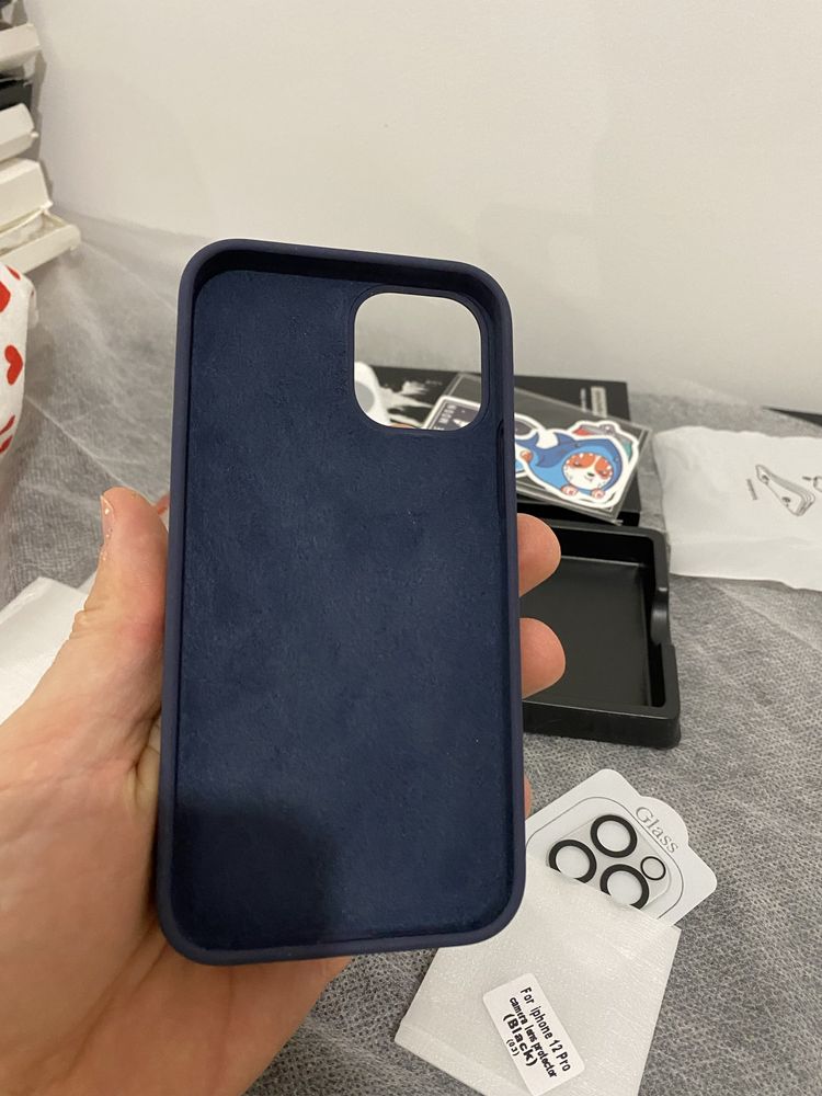 Etui do iphone 12/12 pro, 2 szklła ochronne i 2 ochroniacza obiektywu