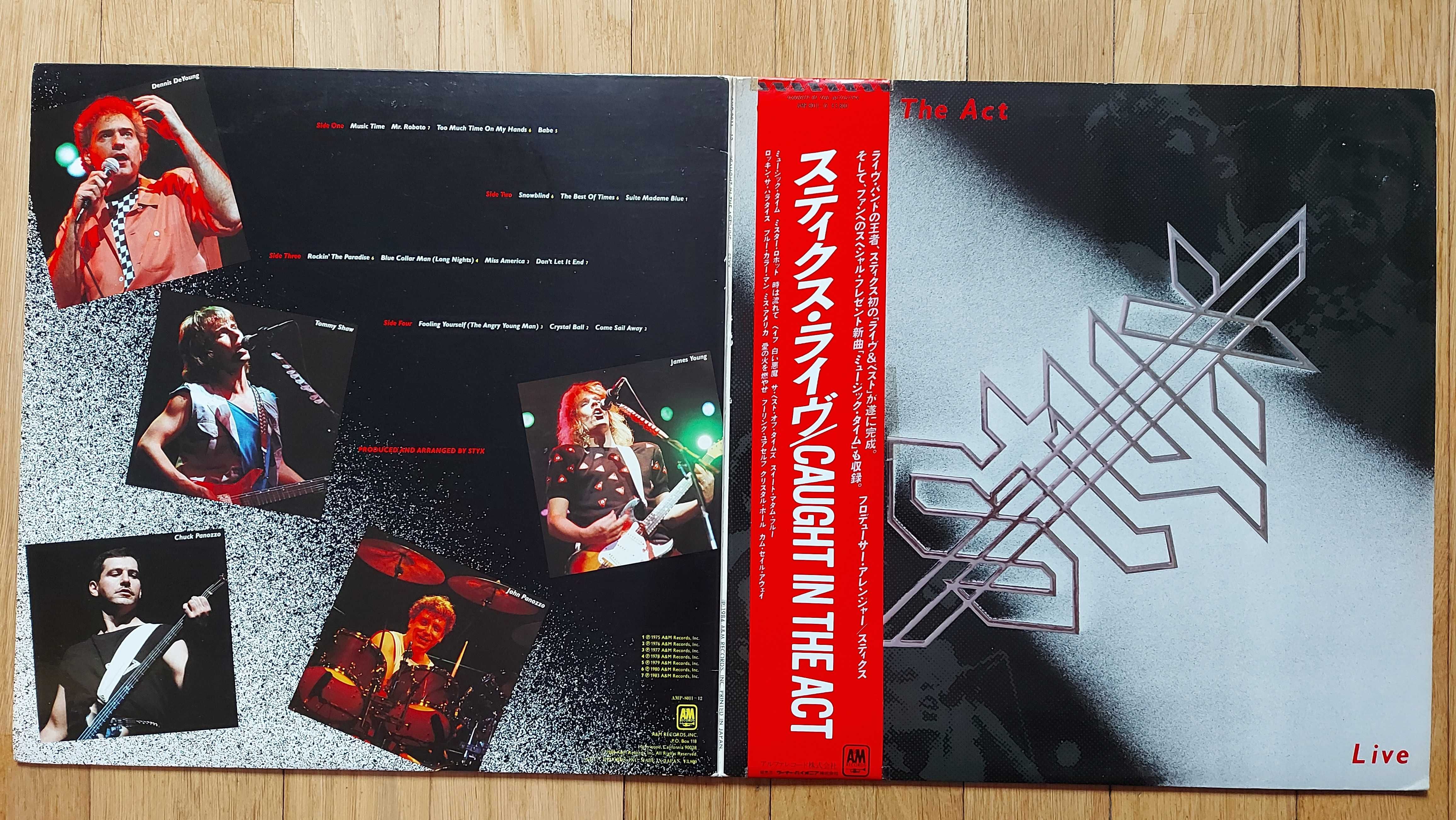 Styx Caught In The Act Live  1984  Japan  (NM/EX+)  + inne tytuły