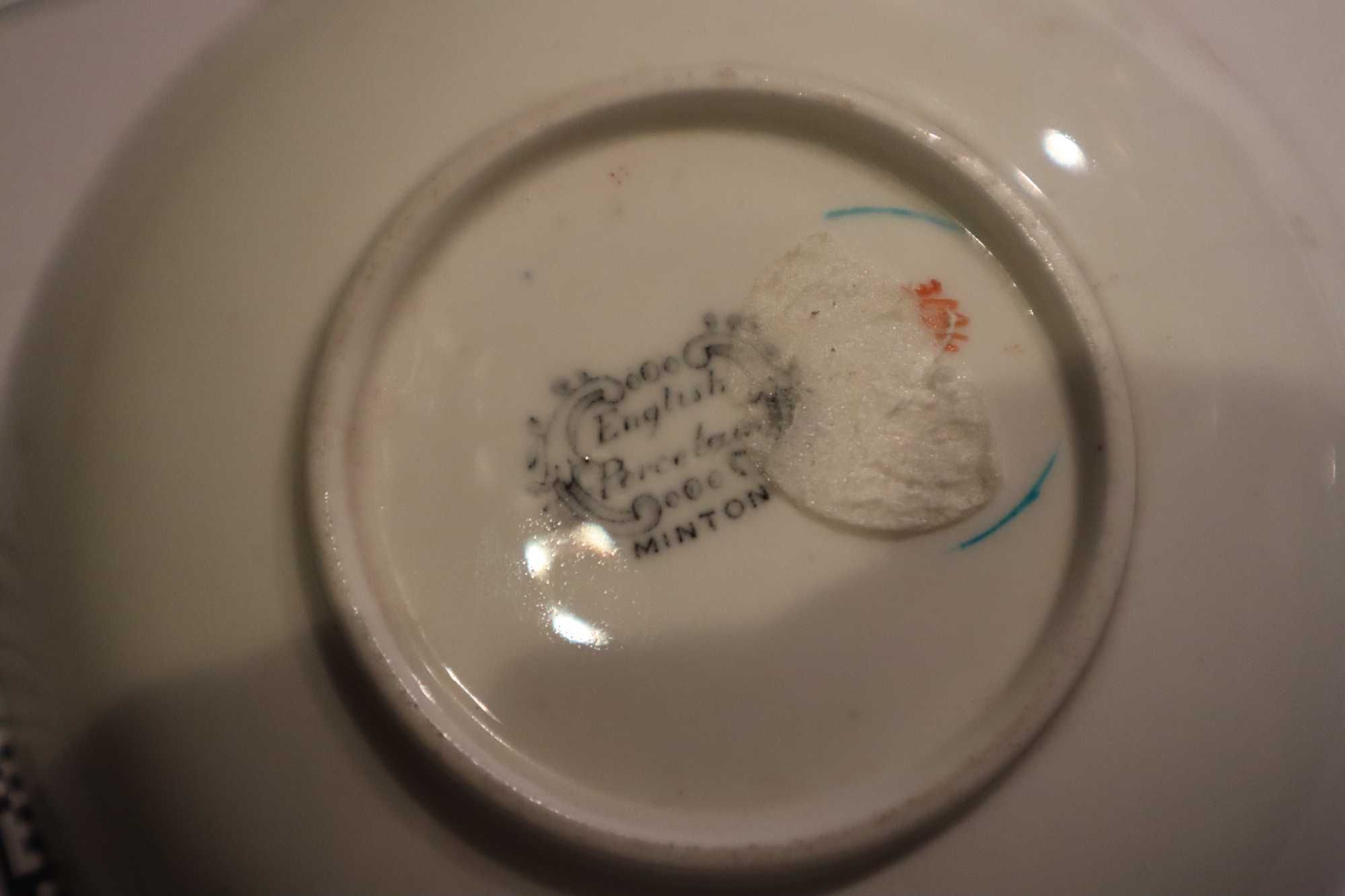 Spodki talerzyki  english porcelain minton syg 1830-50 LSS