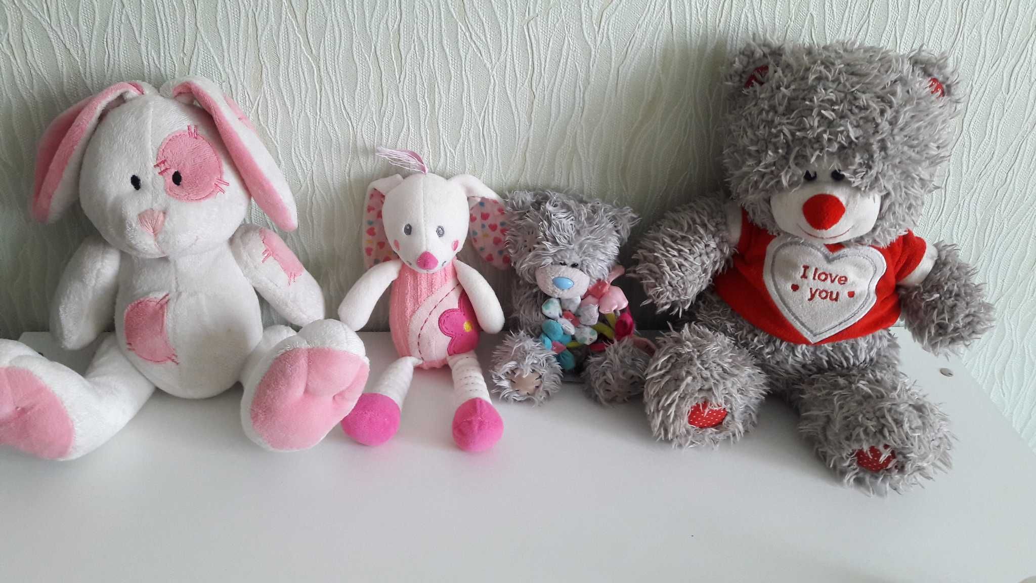 Зайчики и мишки плюшевые семейством мягкие игрушки