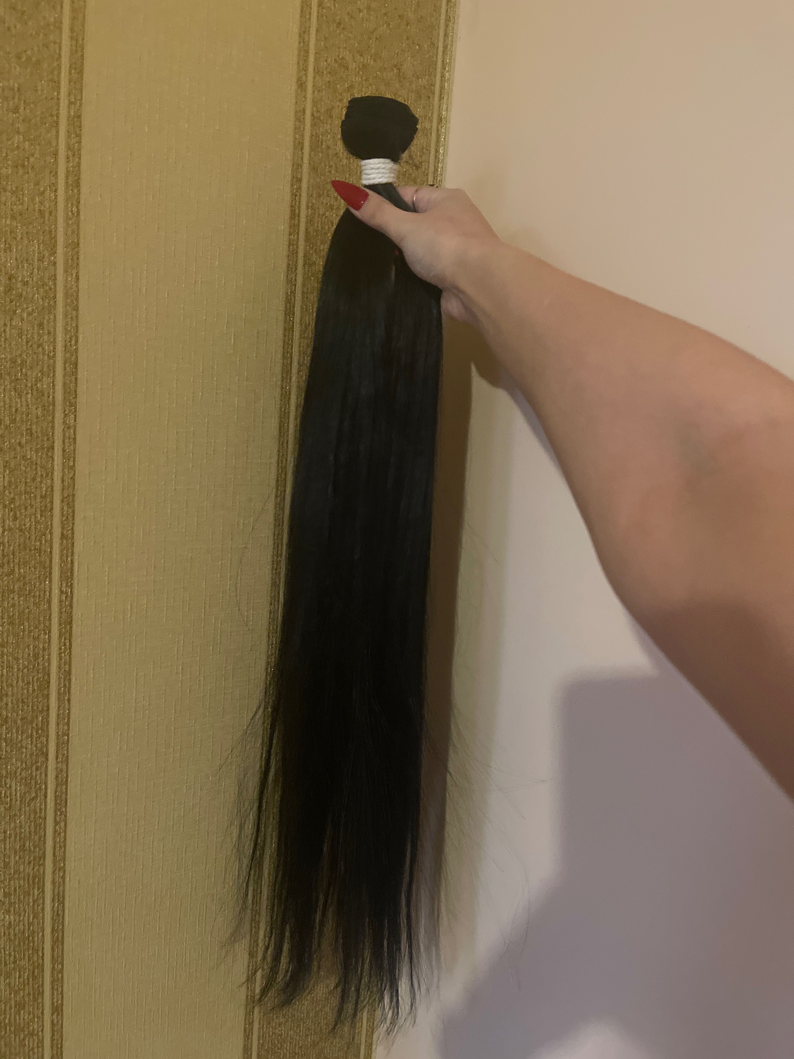 Волосся для нарощення 60см чорне