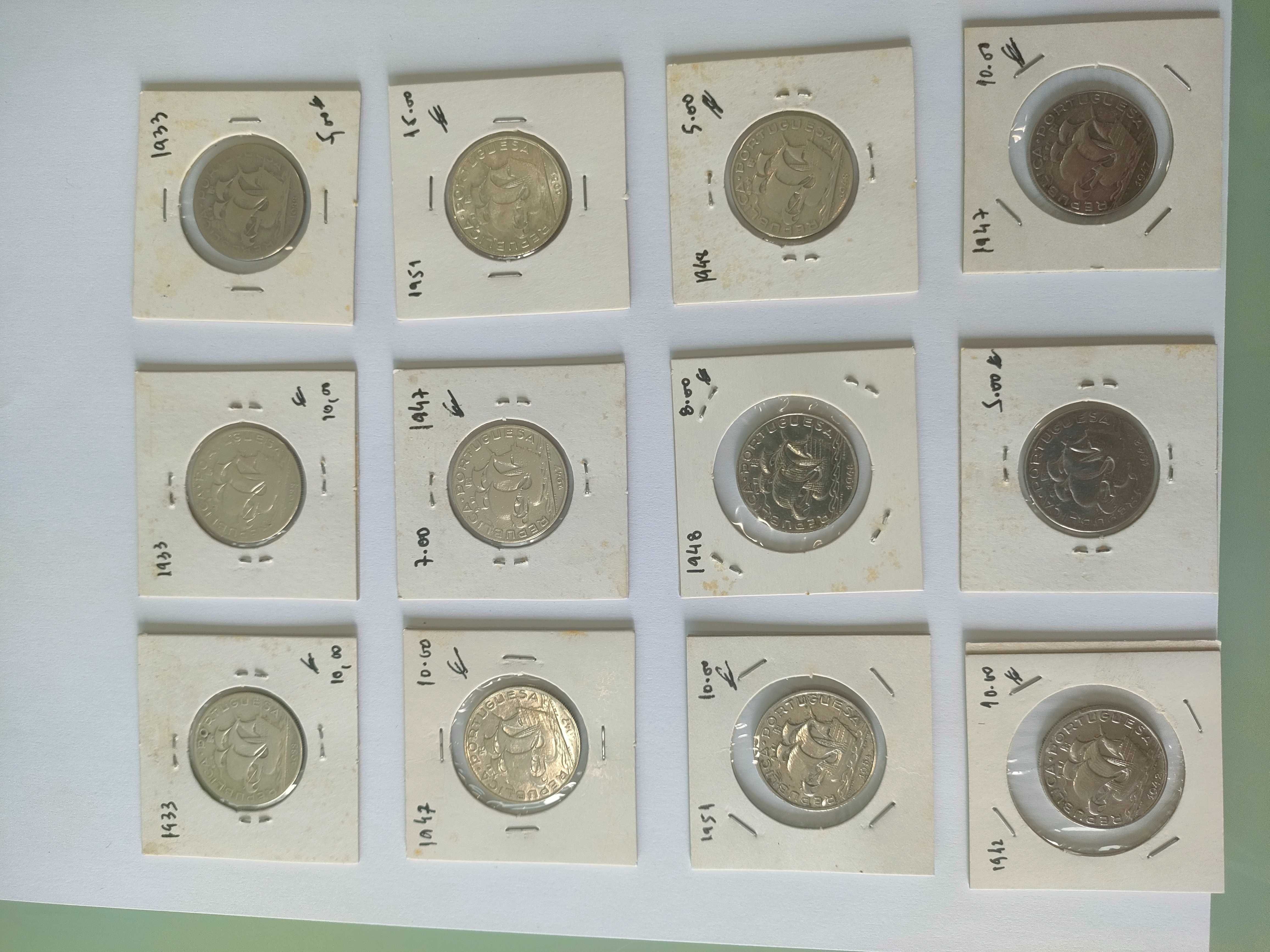 Moedas de 5,00 escudos em prata