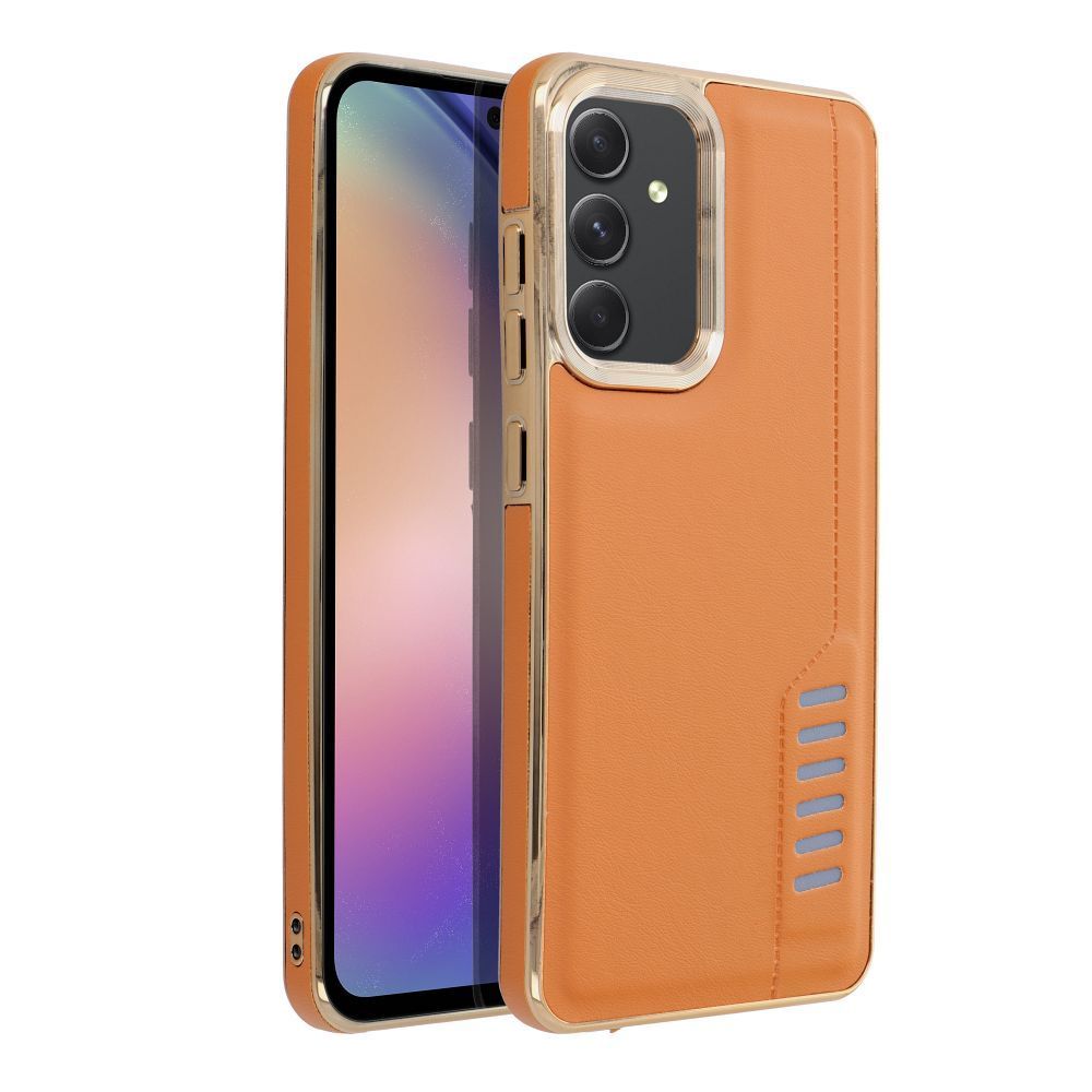 Etui Case Plecki Milano Do Samsung A52 / A52S 5G Brązowy + Szkło 9H