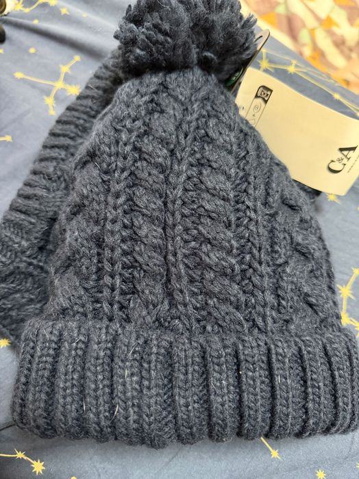 Зимова дитяча шапка з хомутом зимова