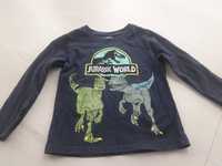 Koszulka dlugi rekaw 116 bluzka sweterek dinozaury jurajski park