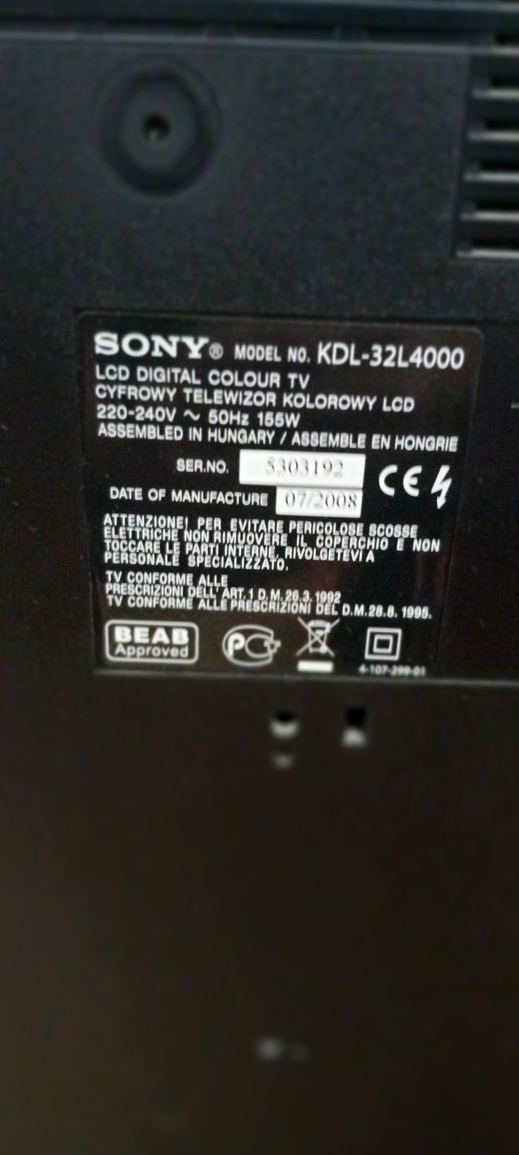 TV Sony usada em bom estado