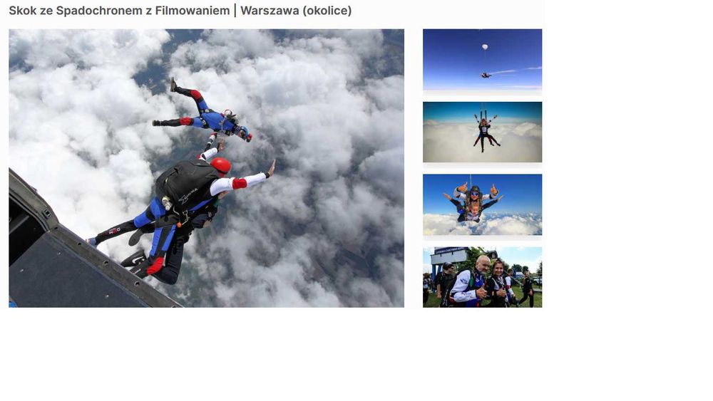 [VOUCHER] Skok ze Spadochronem z Filmowaniem | Warszawa