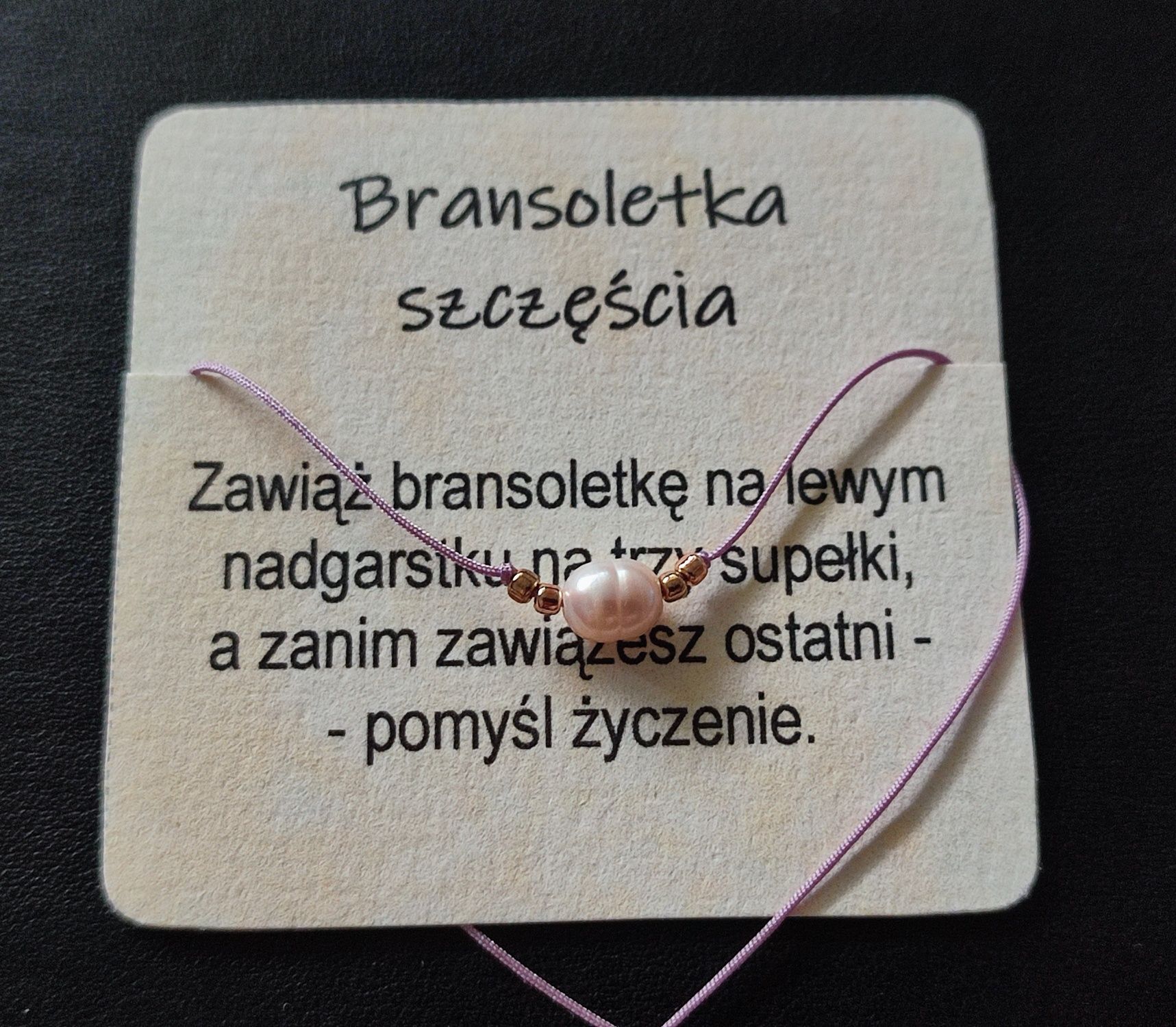 Bransoletka szczęścia, perła na szczęście