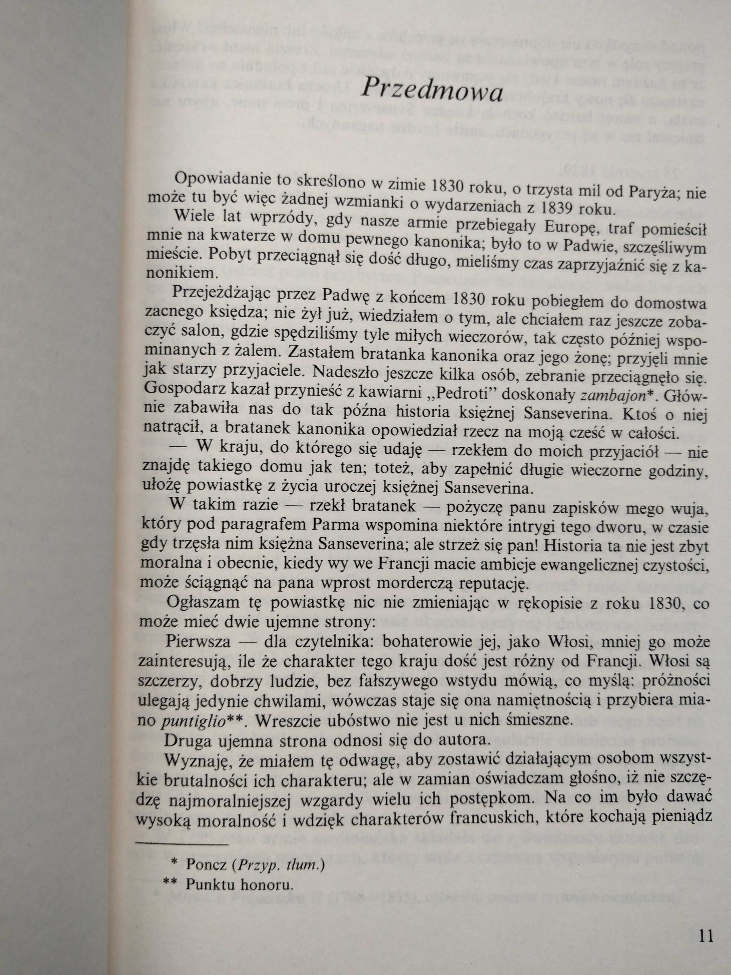 "Pustelnia parmeńska" Stendhal