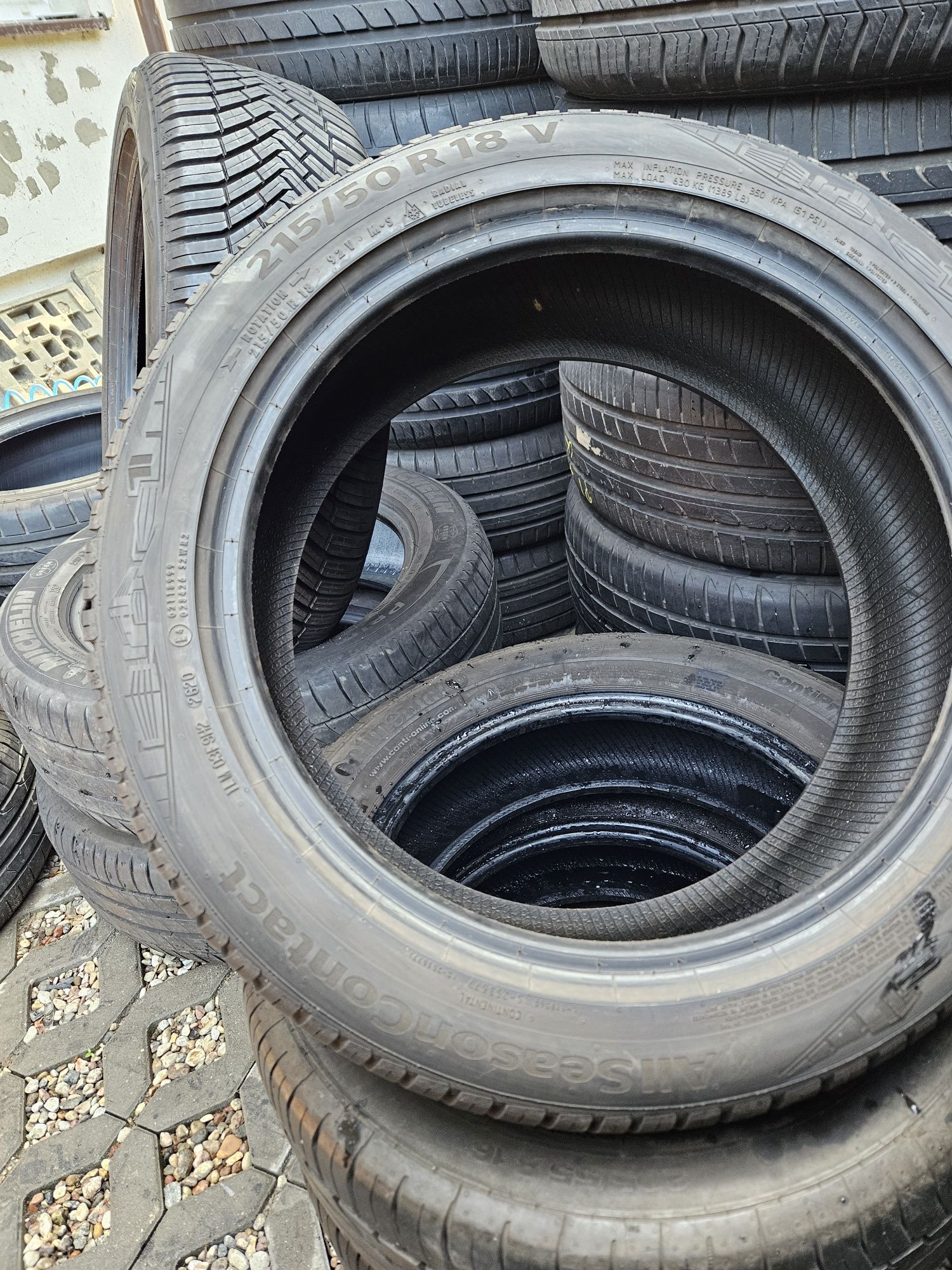 [2szt] Continental 215/50 r18 Całoroczne /// 7,5mm!!! 20r MONTAŻ