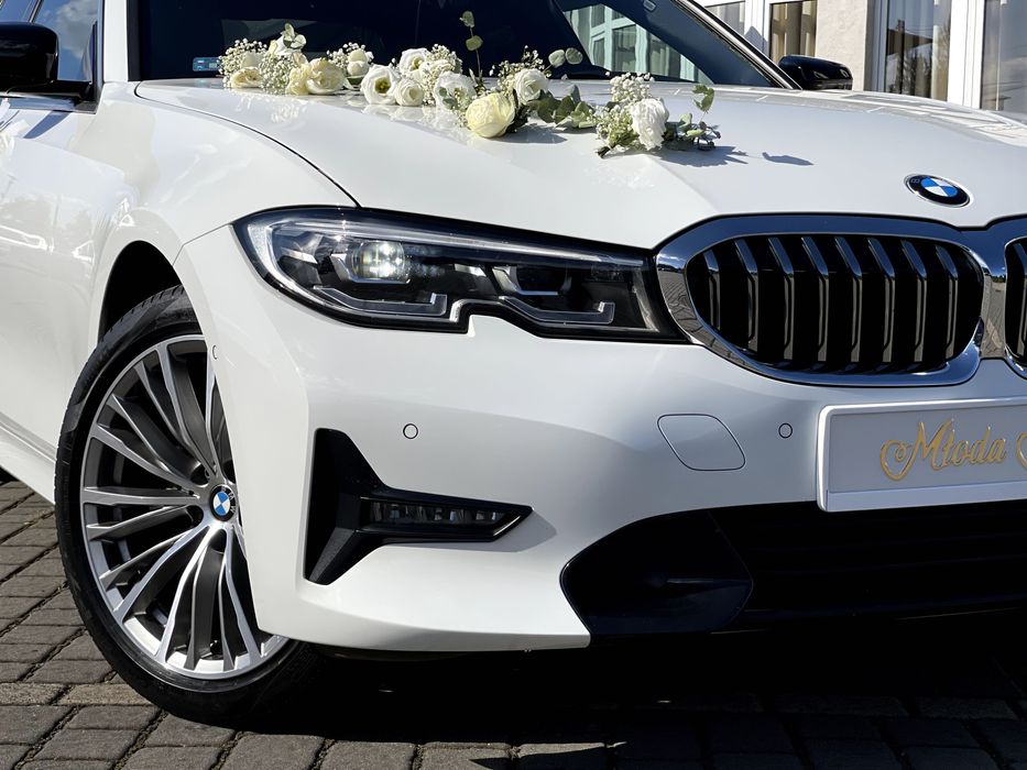 Luksusowe białe BMW G20 - eleganckie auto na Ślub / samochód na wesele