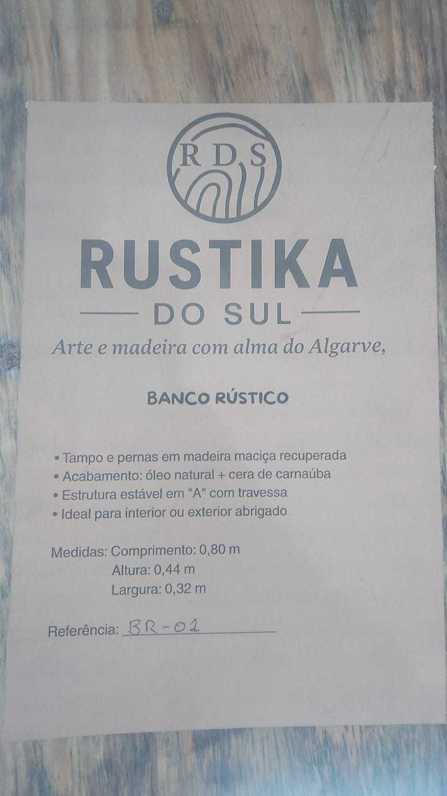 banco rústico-madeira maciça