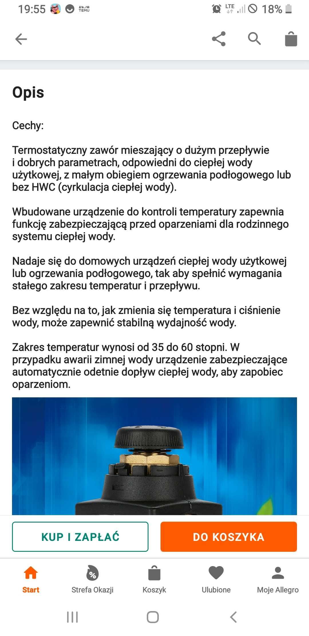 Zawór trójnik do ogrzewania podłogowego