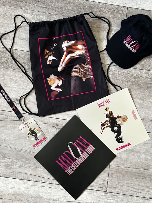 Madonna VIP niedostępny w sprzedaży zestaw gadżetów Celebration Tour