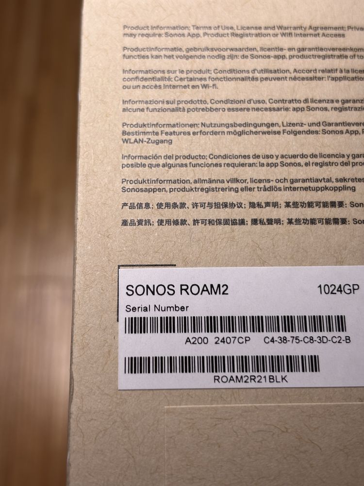 Glośnik przenośny bluetooth SONOS ROAM 2 - 2nd Gen - PL dystyrubucja