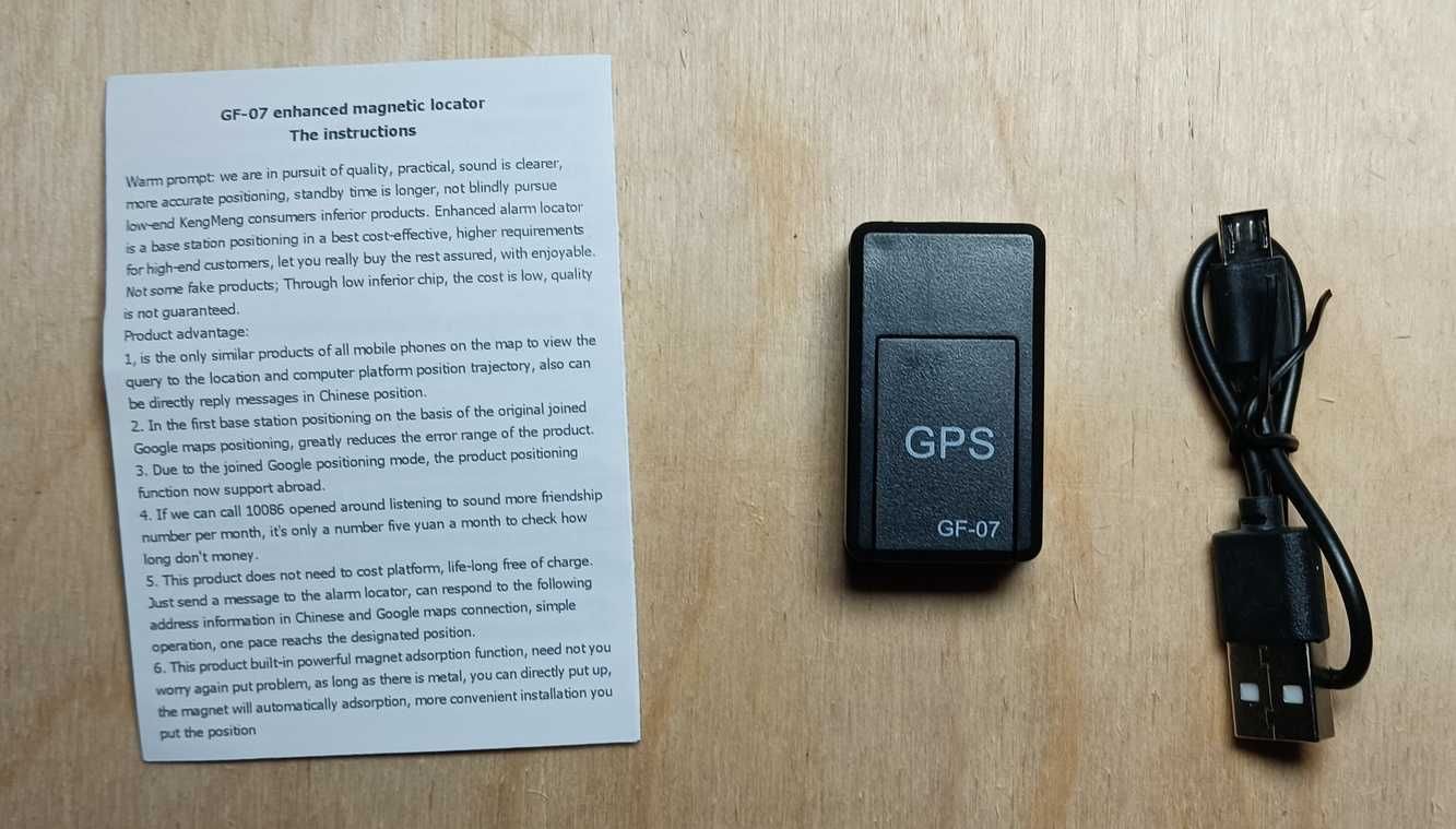 Mini lokalizator GPS GF-07 podsłuch SIM microSD | NOWY