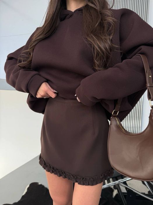 Теплий комтюм з шортами- спідницею