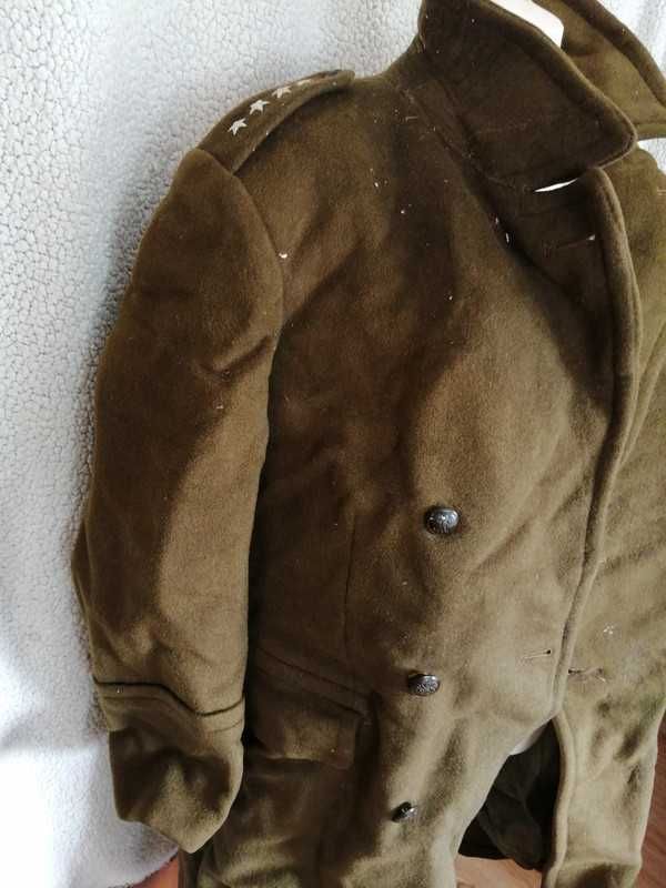 płaszcz wojskowy PRL military punk retro vintage biały kruk zabytek