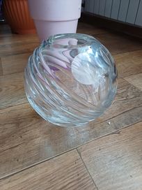 Zabytkowy stary wazon kryształowy kula ciekawy wzór