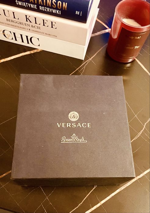 Filizanka porcelanowa z podstawką Versace Medusa Blue