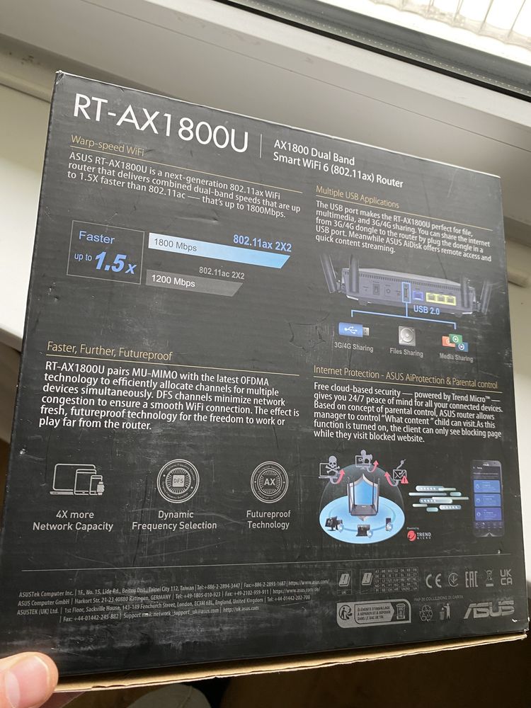 Router Wifi 6 Asus RT-AX1800U