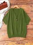 Sweterek Lekki Luźny Z Rękawami Batwing Oliwkowy Casual Shein Xl 42