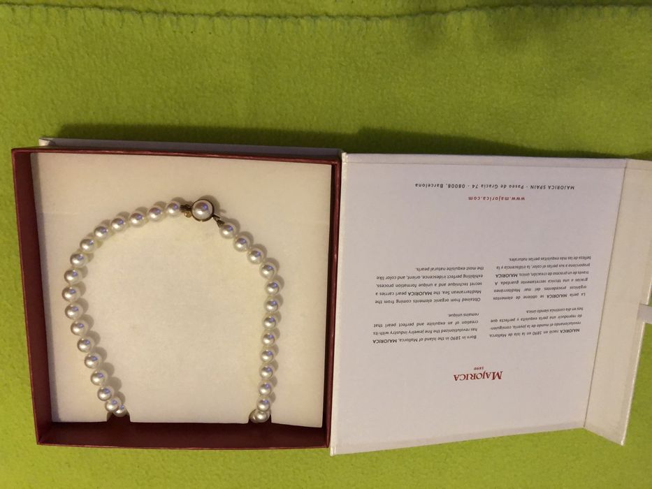 Conjunto perolas Majorica