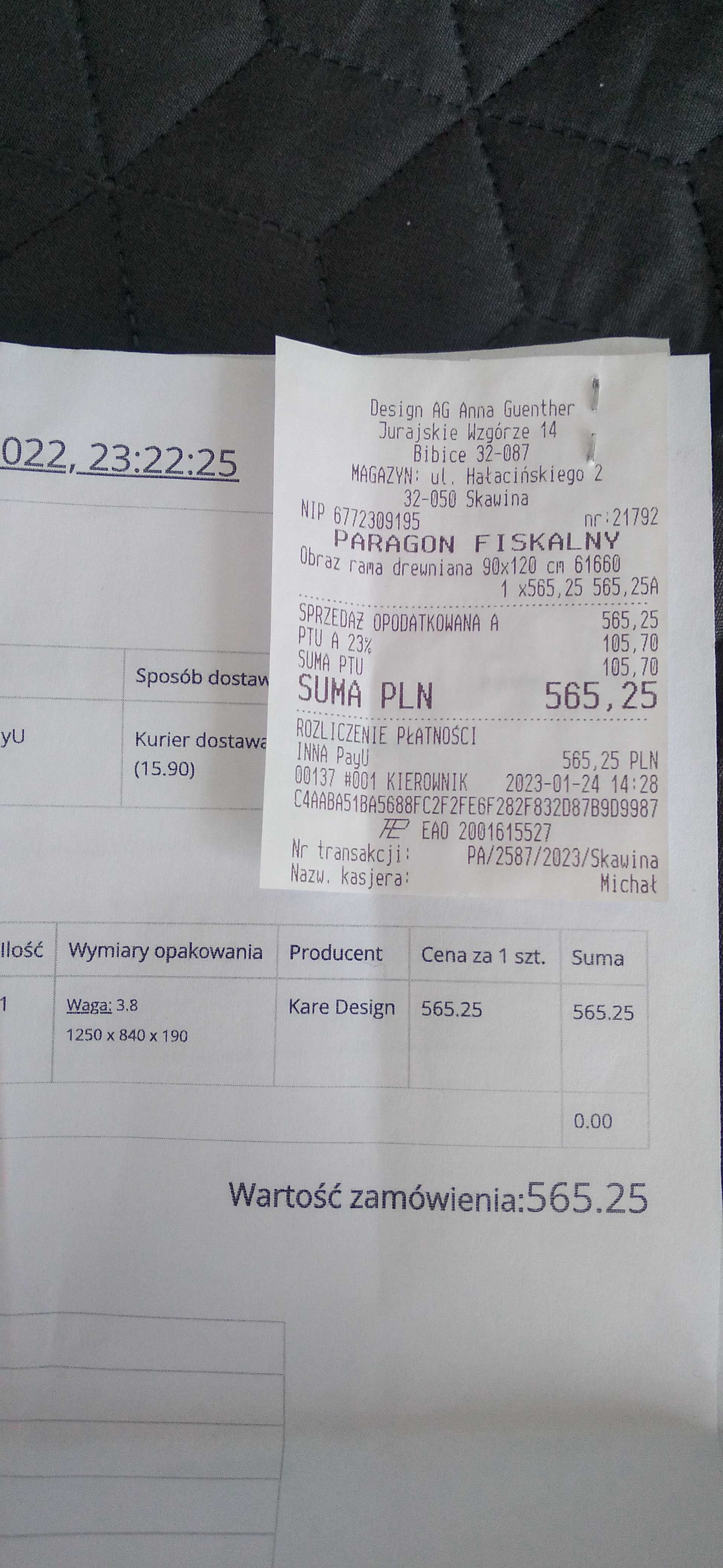 Sprzedam obraz na płótnie w drewnianej ramie 90/120