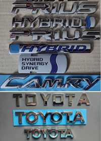 Надпись Prius Toyota буквы hybrid эмблема Limited, Camry