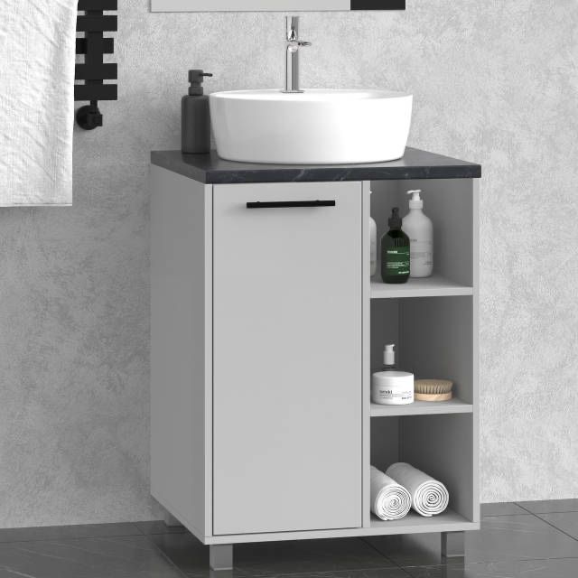 Тумба з умивальником та краном