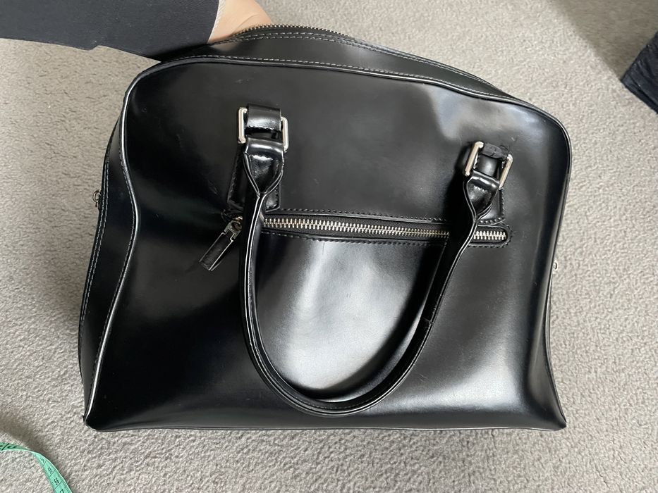 Torebka kazar skóra licowa czarna duza piekna