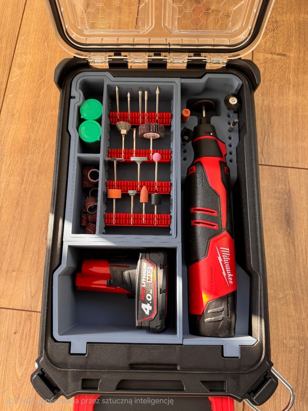 Milwaukee packout organizer szlifierka