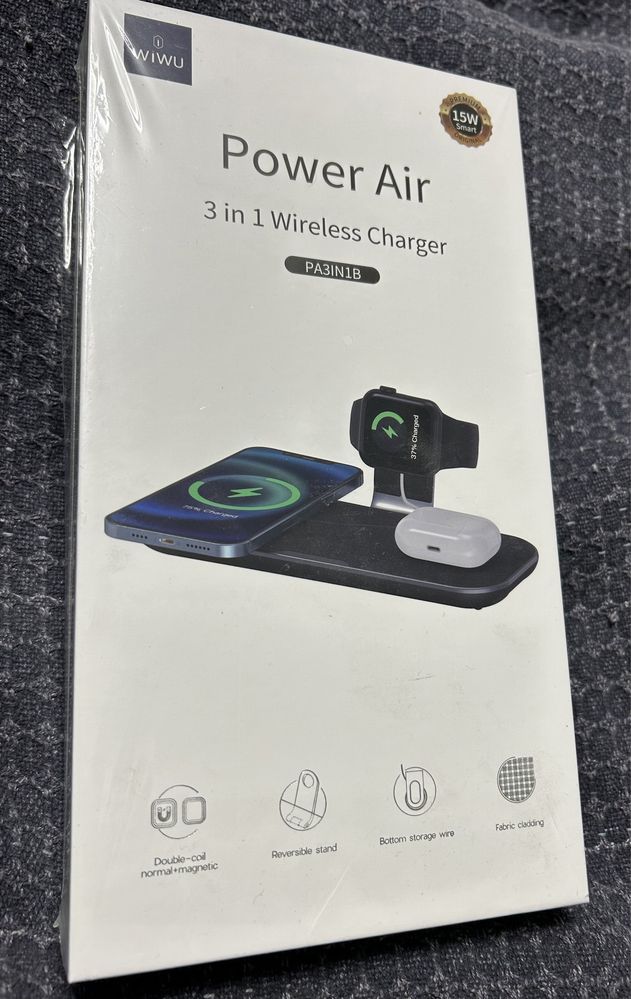 Бездротова зарядна станція WiWU Power Air 3in1 Wireless Charger