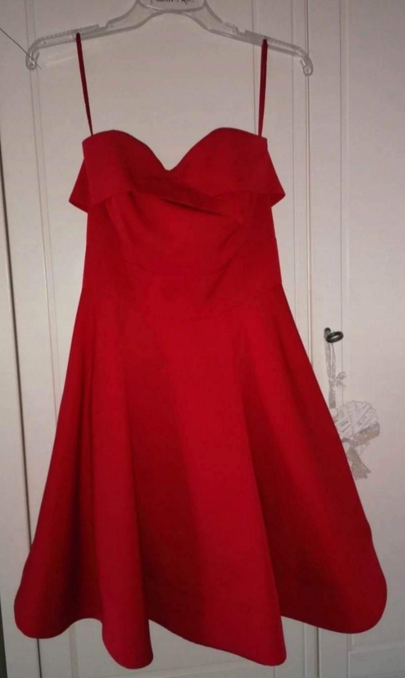 Sukienka czerwona top moda roz.36