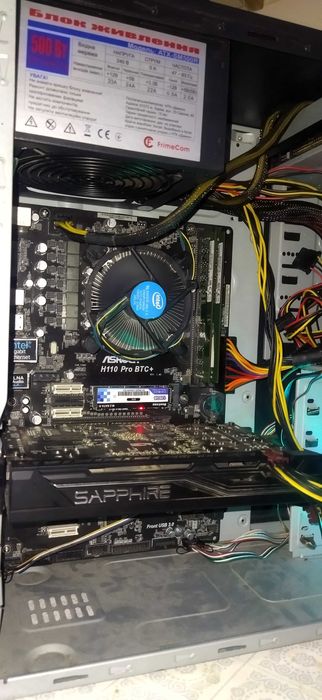 Ігровий комп'ютер  i5 6500 4/4 16 gb ddr4 8 gb RX 470 ssd 128 hdd 650