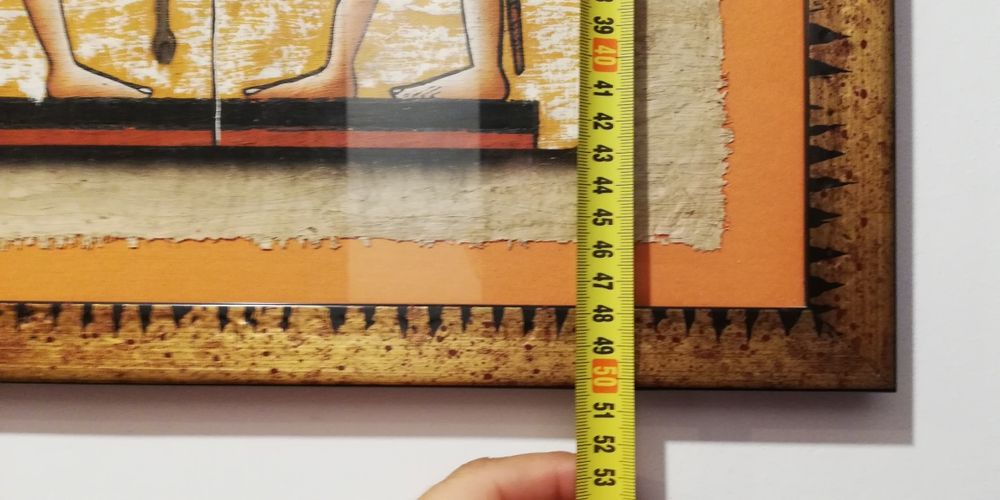 Papirus z Egiptu oszklony w pięknej ramie, obraz