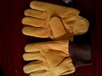Перчатки кожаные теплые желтые "Thinsulate 3М"