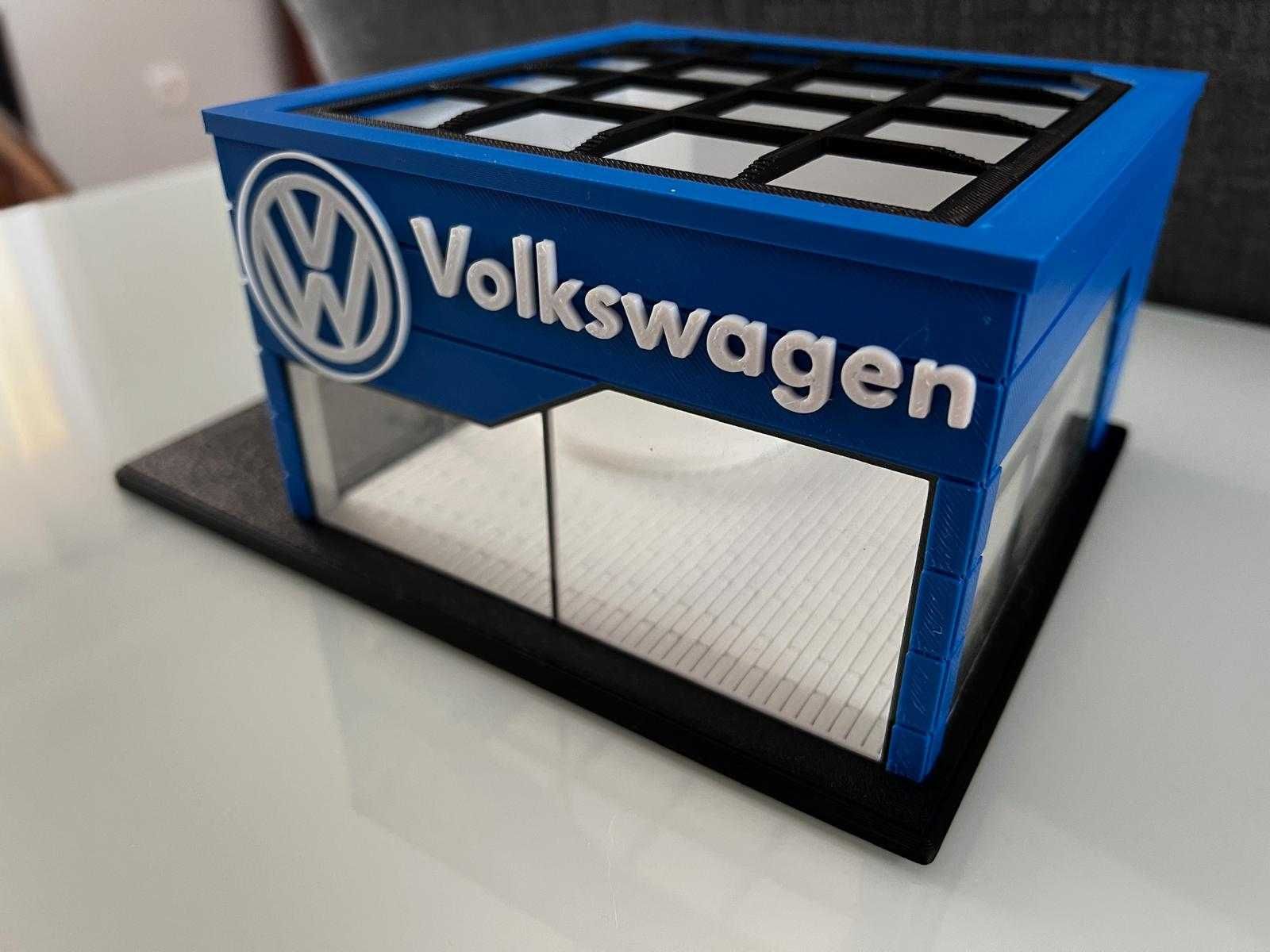 Diorama Stand de Automóveis Volkswagen na escala 1:64