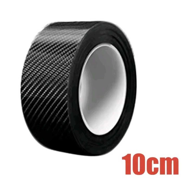 Taśma, naklejka, dekoracja, ochrona z włókna węglowego 10cm x 1m