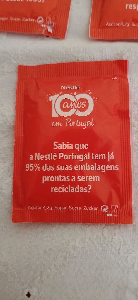 Pacotes de açúcar, Nestlé 100 anos em Portugal