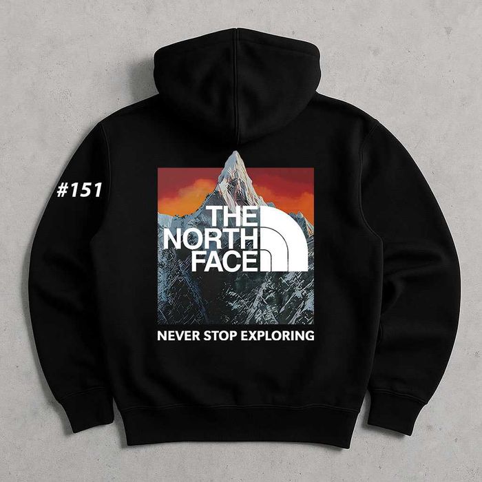 Черная кофта ТНФ — Cotton 100% — Худи The North Face PinkBox Чорне