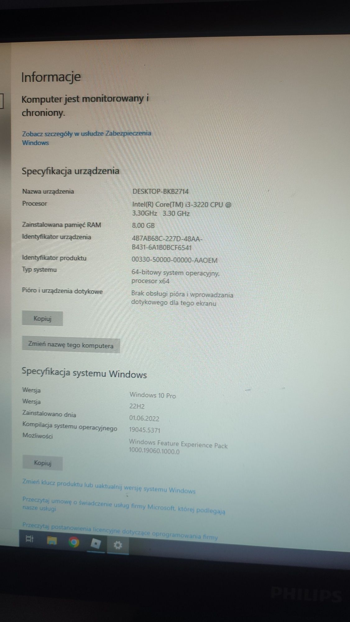 Zestaw gemingowy  8GB 240SSD GeForce 2GB monitor 22 8GB