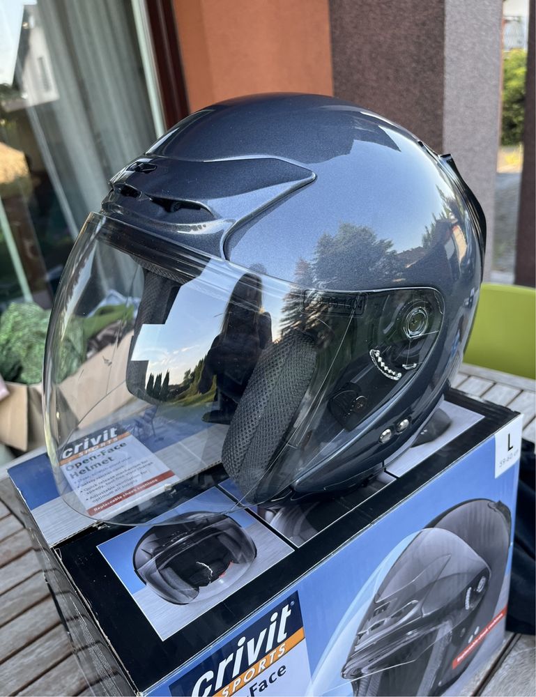 Kask motocyklowy Open face  L nowy